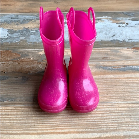 Other - Hot pink glitter rain boots